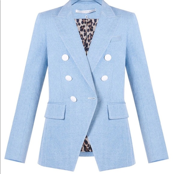 NEW Veronica Beard Denim Double Breasted Blazer 00 - Picture 3 of 7